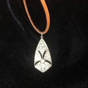 Silver Shield Vintage Pendant